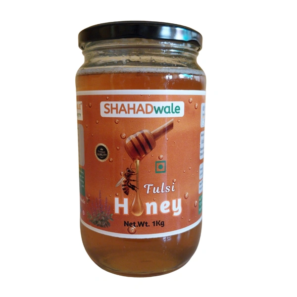 SHAHADWALE Tulsi Honey – Raw Holy Basil Honey by SHAHADWALE | Natural Immunity Booster - 500gm