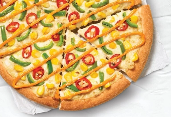 Vegpepy Pizza  (8IN)-B.olive, Oinion, capsicum, Papirika  - Mediam