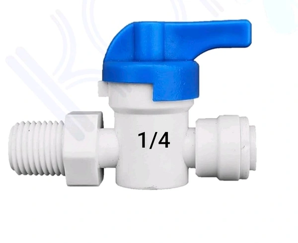 1/4 VALVE | 1/4” PLASTIC INLET BALL VALVE FOR 1/4 INCH PIPE |  1/4" PLASTIC INLET BALL VALVE - White, 1/4
