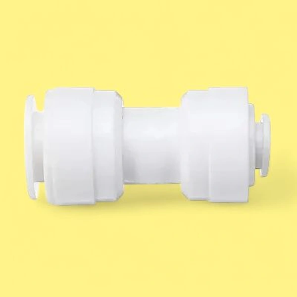 2 SIDE 1/4 * 1/4  STRAIGHT CONNECTOR - White