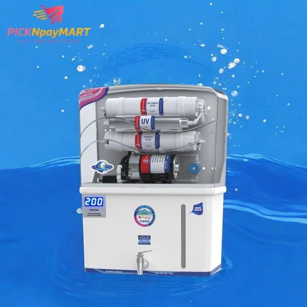 AQUA GRAND GOLD+ | DIGITAL REMINDER FOR SERVICE FILTER CHANGE | RO UV UF TDS | COPPER ALKALINE | 12 LITER STORAGE TANK | 7 STAGE  - White