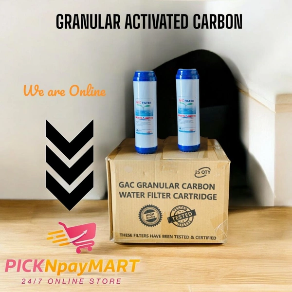10 INCH GRANULAR ACTIVATED CARBON FILTER (GAC)  CARTRIDGE | GAC FILTER CARTRIDGE | REPLACEMENT CARBON FILTER CARTRIDGE SUITABLE FOR ALL TYPES OF WATER PURIFIER - 10 INCH, Blue