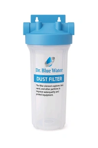 Dr. Blue Water Transparent 10" Dust Filter – 2 in 1 Pre-Filter for Spun or MLT Candle Use - 10 INCH