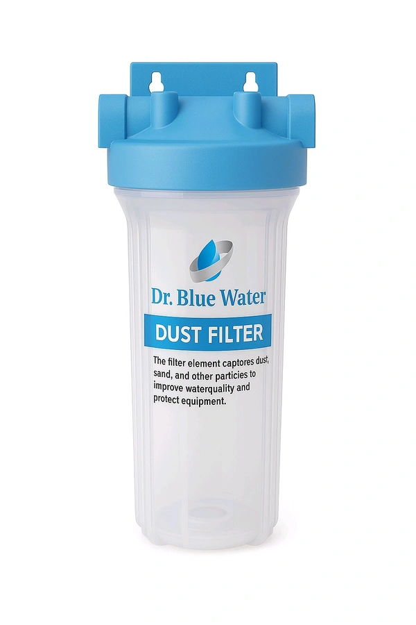 Dr. Blue Water Transparent 10" Dust Filter – 2 in 1 Pre-Filter for Spun or MLT Candle Use - 10 INCH