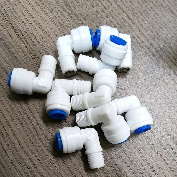 HYDRALUX  NRV 1/8" Elbow Fitting – Compact Non-Return Valve Connector - White, 1/8