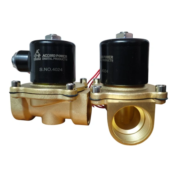 ACCORD BRASS SV |BRASS SOLENOID VALVE | 1/2 INCH | 3/8 INCH | 1 INCH | 1-1/2 INCH | 2 INCH SIZES  - Gold
