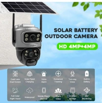 ACTIVE PIXEL Active Pixel 4G Dual Lens Image Quality 4mp+4mp Solar Powered | 4G SIM | IP66 Waterproof | 2-Way Audio | Outdoor Surveillance for Agriculture,Construction Site,Farm,Garden etc - Black
