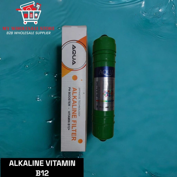 AQUA ALKALINE VITAMIN B12 10 INCH|MULTISTAGE ANTIOXIDANT ALKALINE ANTIBACTERIAL RO 10 INCH ALKALINE CARTRIDGE - Green