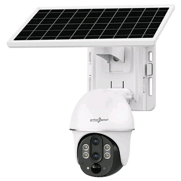 ACTIVE PIXEL AP-4G-SY4.0MP-10X-V-SOLAR | 4G 4MP SOLAR 10X ZOOM DUAL LENS PTZ CAMERA - White