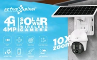ACTIVE PIXEL AP-4G-SY4.0MP-10X-V-SOLAR | 4G 4MP SOLAR 10X ZOOM DUAL LENS PTZ CAMERA - White