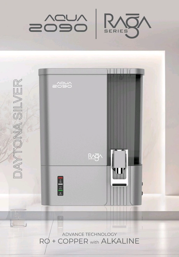 RAGA AQUA 2090 | RAGA SERIES | RO UV TDS WATER PURIFIER | 10 LITER STORAGE | 1 YEAR WARRANTY  - DAYTONA SILVER