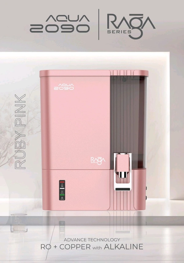 RAGA AQUA 2090 RAGA SERIES RUBY PINK RO UV TDS WATER PURIFIER - RUBY PINK