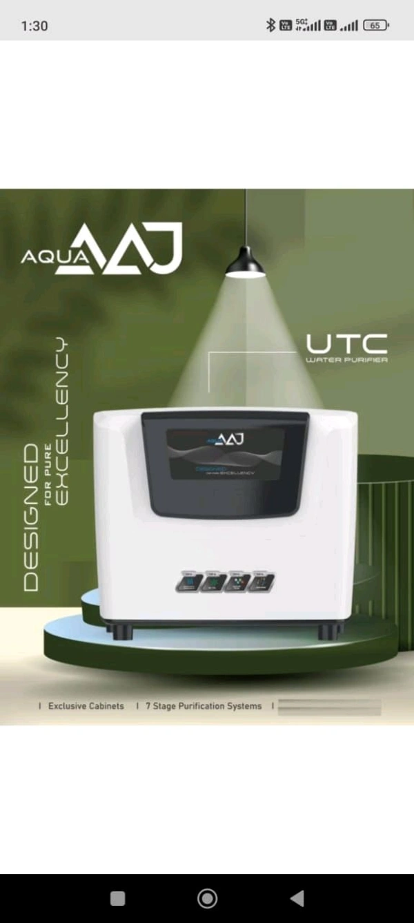 AQUA AAJ UTC WHITE RO UV TDS WATER PURIFIER | UNDER THE COUNTER WATER PURIFIER | UNDER THE SINK WATER PURIFIER - White