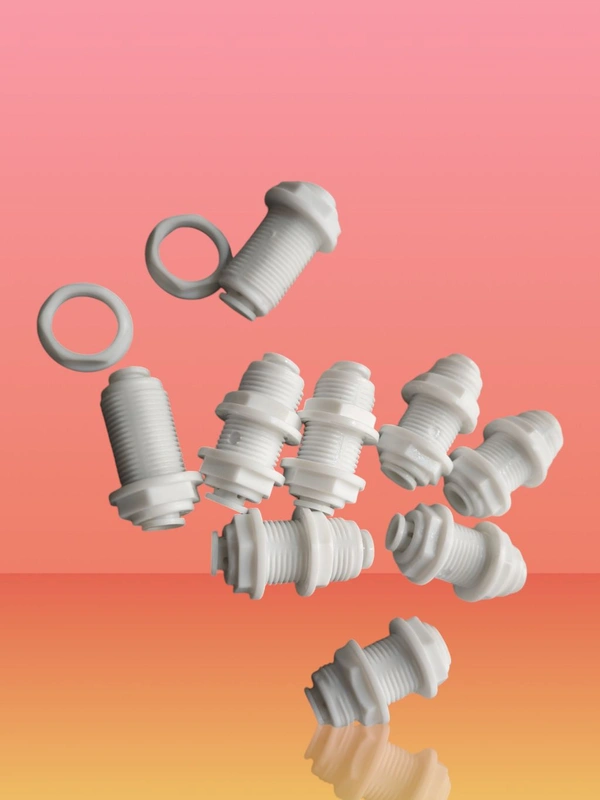 BODEER BULK HEAD 1/4 FITTING - White