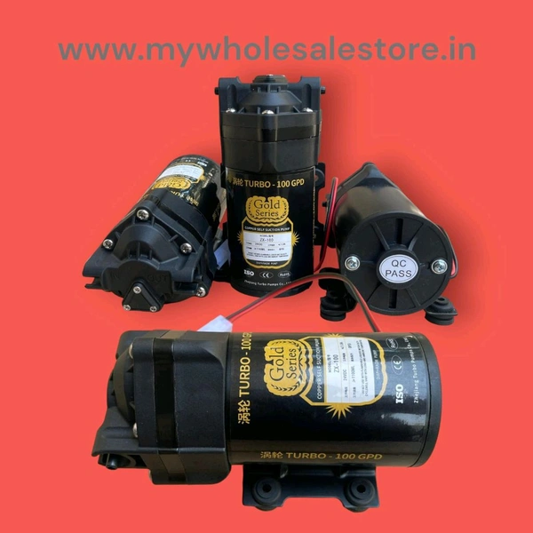 GOLD Series COPPER SELF SUCTION PUMP TURBO 100GPD IMPORTED - Black