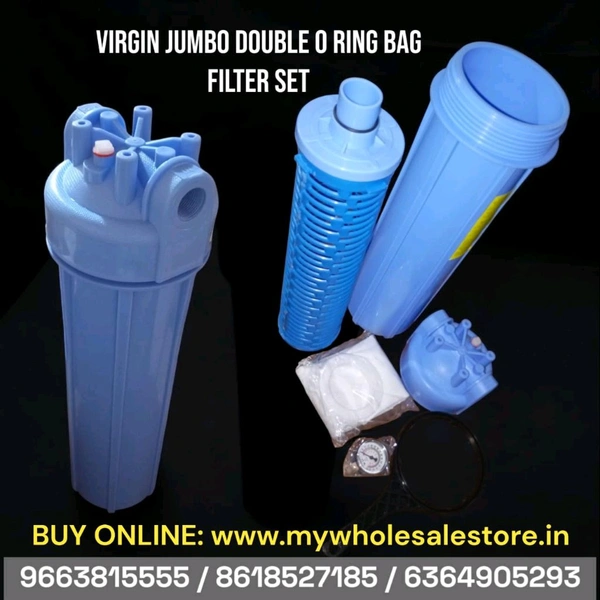 URBAN Select JUMBO HOUSING BAG FILTER SET | VIRGIN | 20 INCH | 1 INCH |BAG FILTER | BAG FILTER FOR WATER TANK | WHOLE HOUSE WATER FILTER 20 INCH 5 MICRON TANK FILTRATION SYSTEMS (1 INCH IN-OUT WITH OUT MOUNTING PLATE) - Blue Bell, 20 INCH