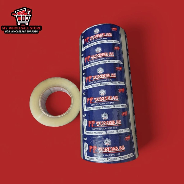 WONDER 555 TRANSPARENT PACKAGING TAPE 260MTR - White, 260 MTR