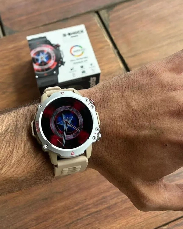 Trending G-shock Avengers Design Smart Watch With Wallpaper Change And Calling, LED display  - Green