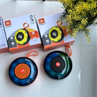 Clip 3 Portable Bluetooth Speaker Dynamic Thunder Sound 1200MAH Battery RGB 5 W Bluetooth Speaker Multicolor, Stereo Channel - Black