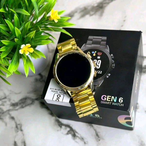 Generation 6 2023 Metallic Alloy Body With Amalgam Of Most Unique Colours Till Date, Heart Sensor With 24/7 Monitoring, Bluetooth Calling Support  - Gold