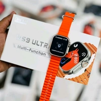 New Best Budget Ultra Smartwatch, Ws9 Ultra Premium Quality Smartwatch With Gps Support, Google Assistant, Calculator, Game, Minimise Option - Orange