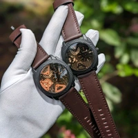  Machine Mid-Size Chronograph Brown Leather Belt With High Quality Strap Best Finishing Body & Case - SRFW1
