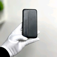  10000mAh Powerbank, Dual USB-A Outputs | Dual Input Ports | Lithium Polymer Power Bank | Plastic Casing, Lightweight - Black