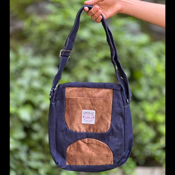 Denim Vintage High-capacity Canvas Slouchy Shoulder Bag | Ultra Sporty Messenger Sling Bag For Multipurpose Use - SRB4