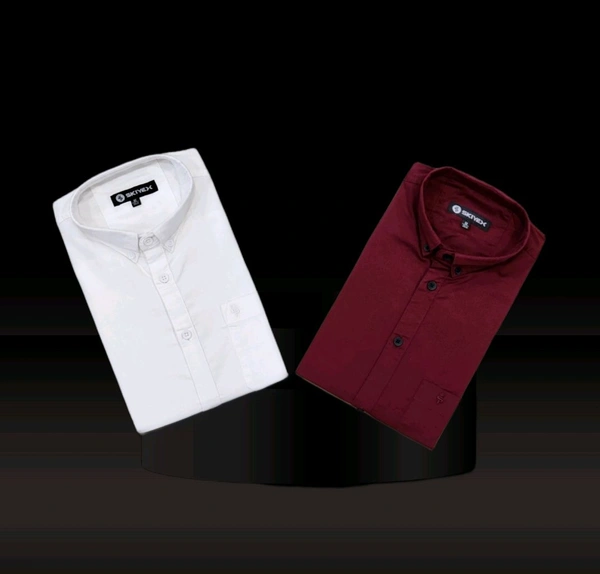 Buy 1 Get 1 Skiyex Cotton Sleev Length Classic Latest Men Shirts  - M