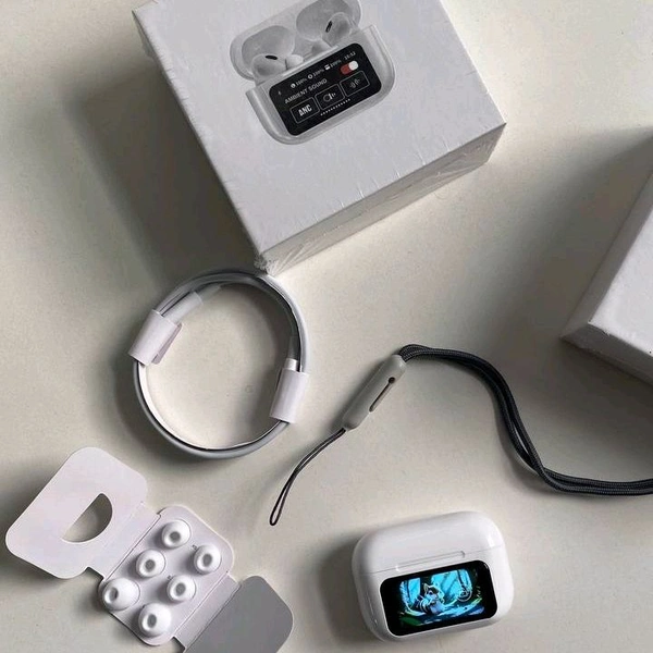 Air Pro 2 Plus With Display, Wallpaper, Timer, Brightness, Anc, Transparency control, Battery percentage