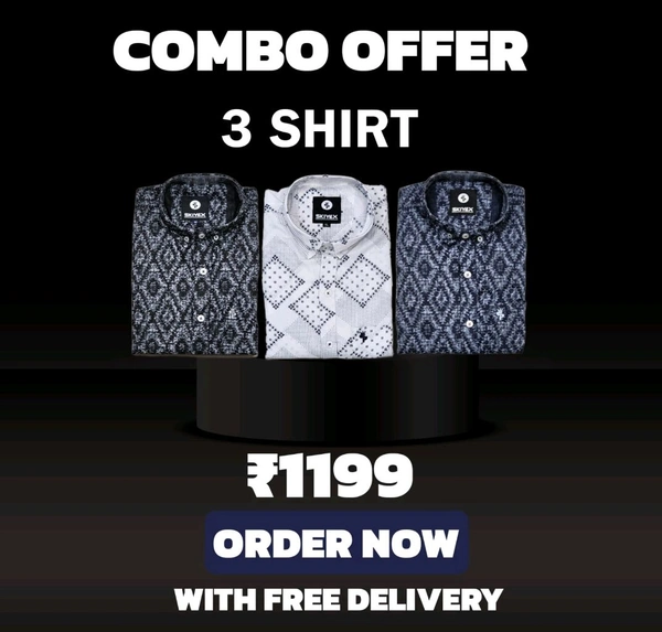 3 Shirt Combo Offer, Skiyex Original Cotton full Sleeves Shirt - Xl