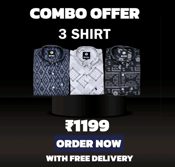 3 Shirt Combo Offer, Skiyex Original Cotton full Sleeves Shirt - Xl