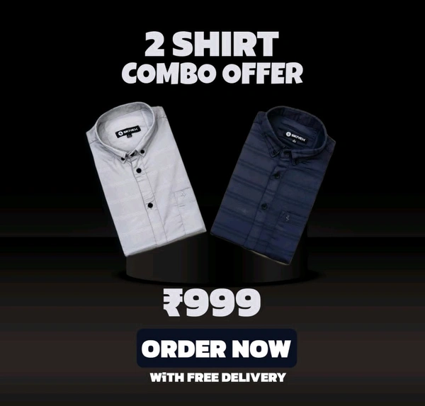 2 Shirt Combo Offer, Skiyex Original Cotton full Sleeves Shirt - Xl