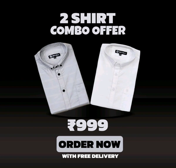 2 Shirt Combo Offer, Skiyex Original Cotton full Sleeves Shirt - Xl