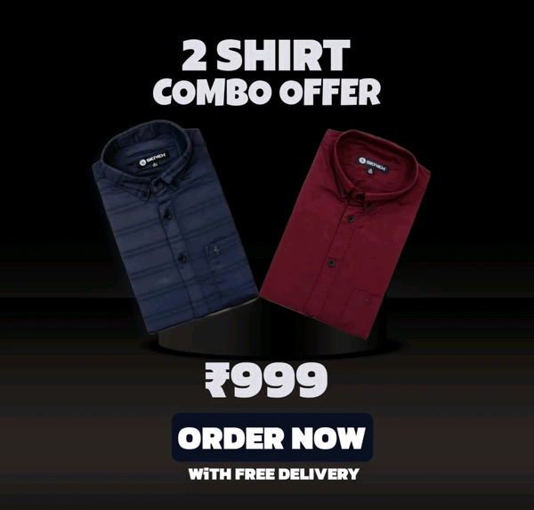 2 Shirt Combo Offer, Skiyex Original Cotton full Sleeves Shirt - Xl