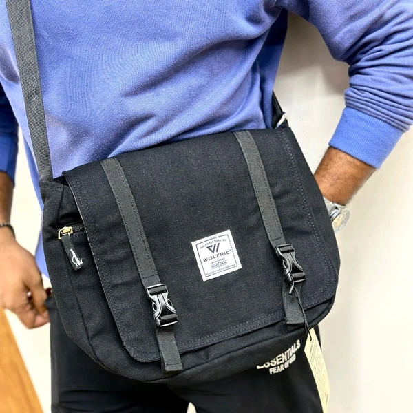 Vintage High-capacity Canvas Slouchy Tote Bag | Ultra Sporty Messenger Sling Bag For Multipurpose Use - SRVB2