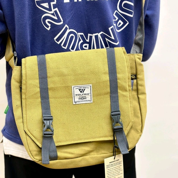 Vintage High-capacity Canvas Slouchy Tote Bag | Ultra Sporty Messenger Sling Bag For Multipurpose Use - SRVB3