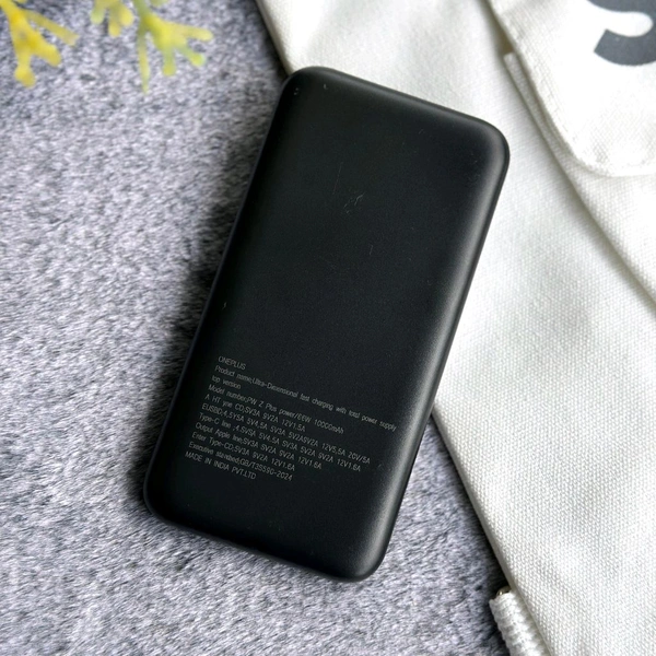 10000mAh Powerbank, Dual USB-A Outputs | Dual Input Ports | Lithium Polymer Power Bank | Plastic Casing, Lightweight