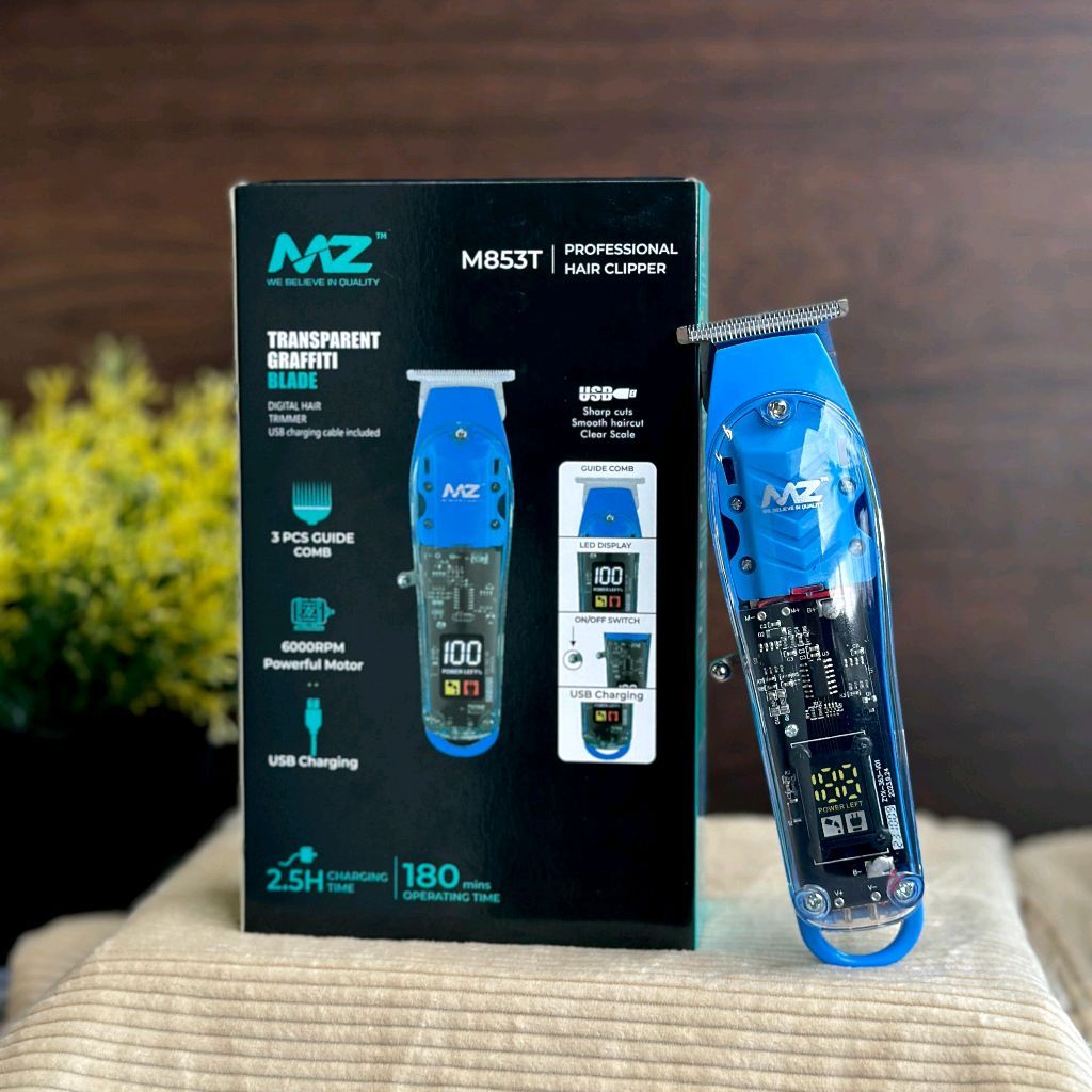 M  Original MZ M853T (PROFESSIONAL HAIR TRIMMER )Transparent Graffiti