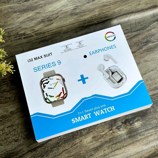 I32 Max Suit Smart Watch Set Combination Wrist Earphone, Watch Ultra Max Suit Smartwatch