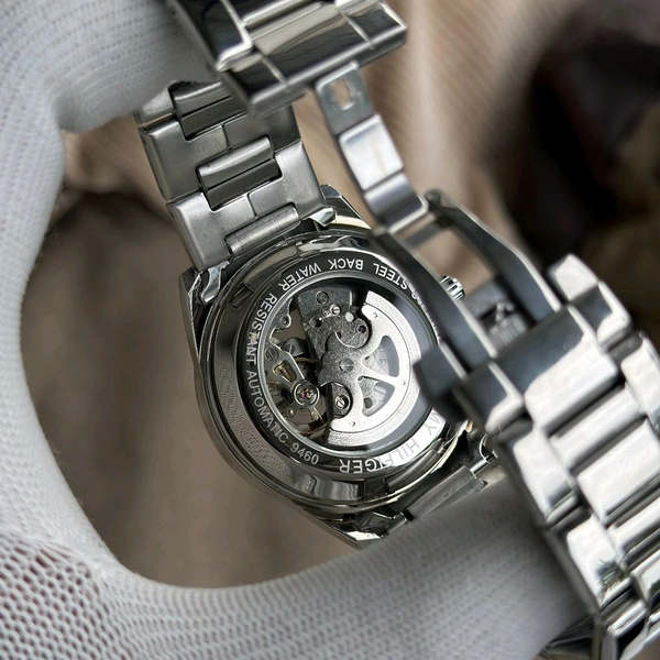 Analog Automatic Top Quality Collection With High Quality Strap Best Finishing Body & Case  - Silver