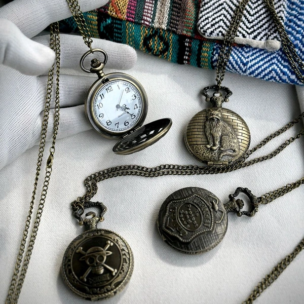 Vintage Premium Pocket Watch Keychain with Key Ring for Car & Bike Keys Gift for Men & Women Metal Pocket Watch Chain - Police