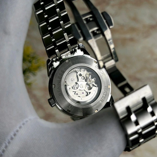Analog Automatic Top Quality Collection With High Quality Strap Best Finishing Body & Case  - Black