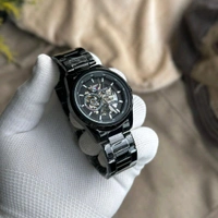 Analog Automatic Top Quality Collection With High Quality Strap Best Finishing Body & Case  - Black