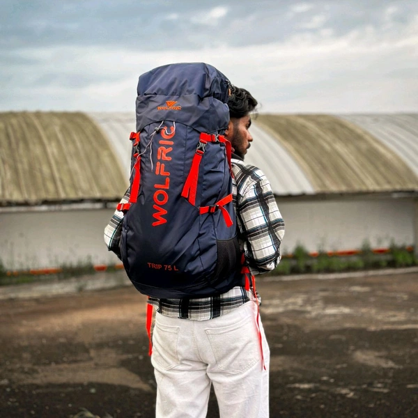 Original WOLFRIC Trekking Bag, 75 Liter Capacity, High End Quality Collection