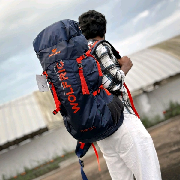 Original WOLFRIC Trekking Bag, 75 Liter Capacity, High End Quality Collection