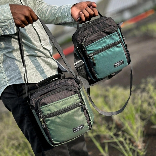Ultra Sporty Messenger Sling Bag For Multipurpose Use | New Men's Leisure Crossbody Bag Multi functional Outdoor Shoulder Bag Waist Bag Fashion Small Body Bag Wearing Belt Hanging Bag - SRT1