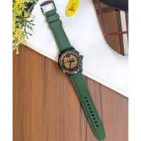 WooTime Analog Quartz Movement Collection With High Quality Strap Best Finishing Body & Case - Black