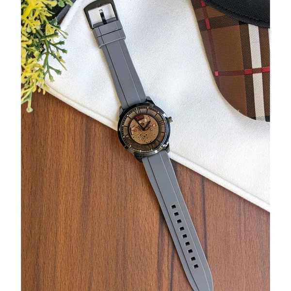 WooTime Analog Quartz Movement Collection With High Quality Strap Best Finishing Body & Case - Gray