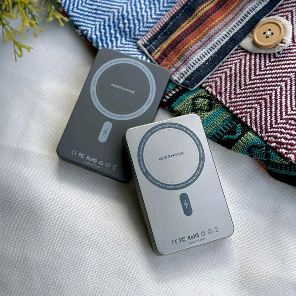 Original KEEPHONE PowerBank LUCCI Magsafe 10000mAh Gunmetal, High End Quality Product - Gray, 1 Month SR SHOPY Warranty